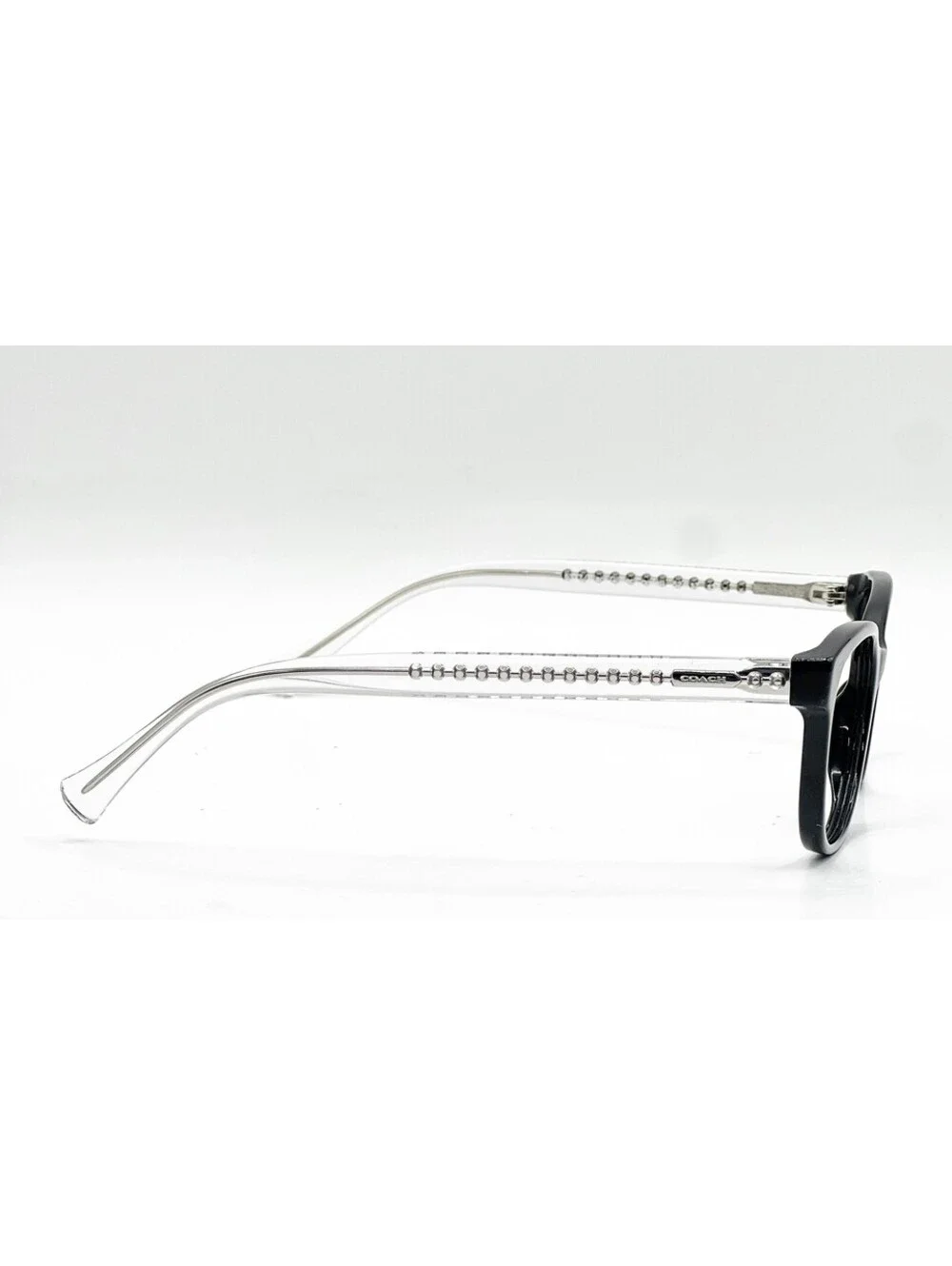 Coach HC 6072 5327 Black Glitter Crystal Cat Eye Eyeglass Frames 52-17-135